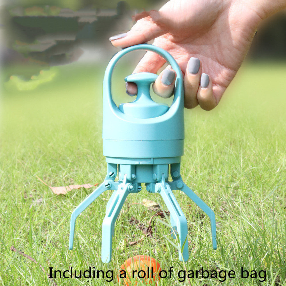 Portable Dog Pooper Scooper with Built-In Poop Bag Dispenser | Hands-Free Pet Waste Pickup Tool null
